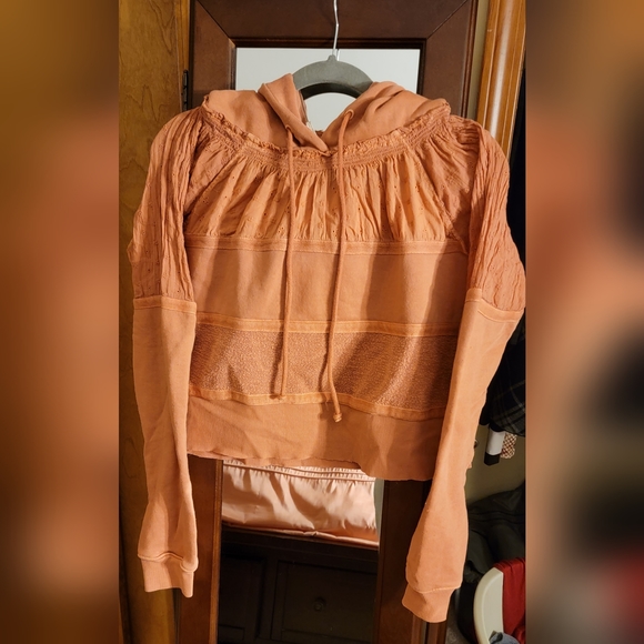Free people piper pieced crop hoodie size M - Picture 5 of 7
